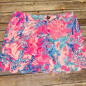 EUC Lilly Pulitzer Women's Colette Skort Light Pascha Pink Aquadesiac Size 8